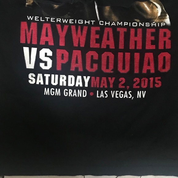 Men’s Floyd Mayweather Vs Manny Pacouiao Tank Sleeveless T-Shirt Sz Large - Picture 10 of 10